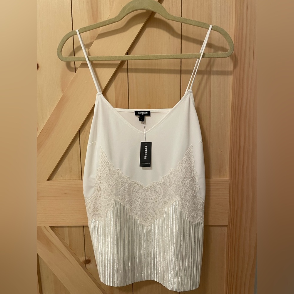 Brand new Express blouse/tank top, white, size L